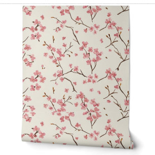 Élégant papier peint floral en fleur de cerisier