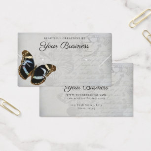 Elégant Papillon Horizontal Jewelry Carte d'affich
