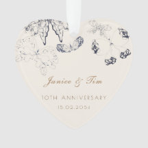 Élégant papillons Keepsaké Mariage Anniversaire