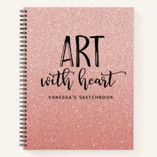 Elégant Parties scintillant rose Carnet de carnet 