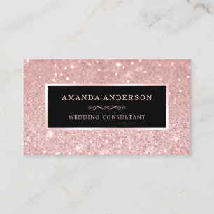 Élégant Parties scintillant rose  Carte de visite 