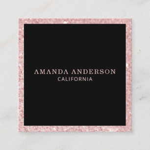 Élégant Parties scintillant rose  Carte de visite