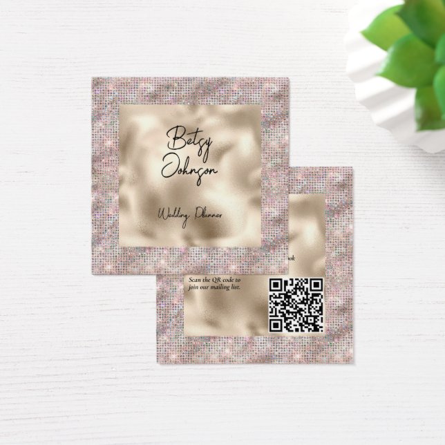 Elégant Parties scintillant rose et Carte de visit (Bureau)
