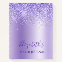Élégant Parties scintillant violet Carnet du journ