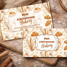 Elegant Pastel Bakery Branding Visitenkarte