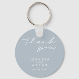 Elegant Pastel Blue Minimal Wedding keychain Schlüsselanhänger