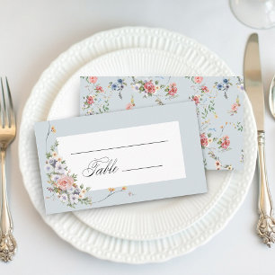Elegant Pastel Boho Floral Calligraphy Platzkarte