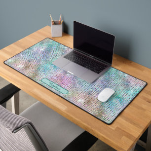 Élégant Pastel Couleur Gem Shimmer Motif Monogramm