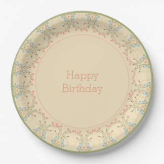 Elegant Pastel Floral Pappteller