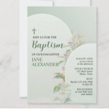 Elegant Pastel Green Floral Taufe