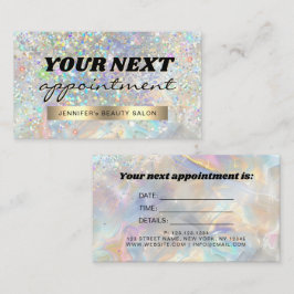 Elegant Pastel Holographic Glitter Marble Terminkarte