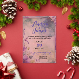 Elegant Pastel Lavender and Sea Green Wedding Acryleinladungen