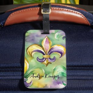 Elegant Pastel Mardi Gras Gepäckanhänger