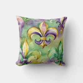 Elegant Pastel Mardi Gras Kissen