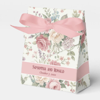 Elegant Pastel Roses Shabby Chic Wedding  Geschenkschachtel