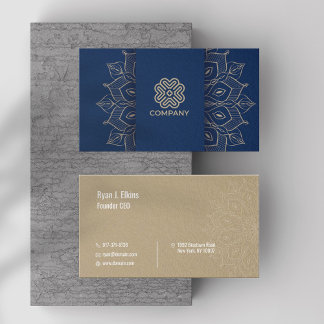 Élégant PDG Mandala et Carte de visite fondateur