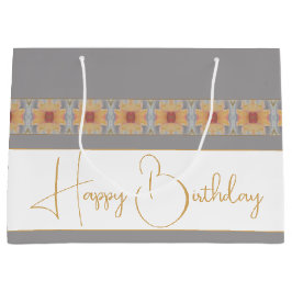 Elegant Peach Floral Große Geschenktüte