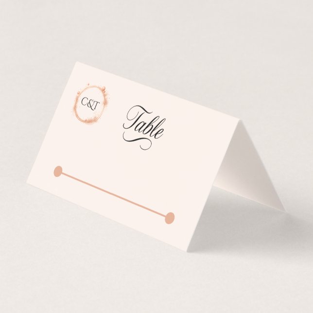 Elegant Peach Sparkle Wedding Script Calligraphy (Vorderseite)