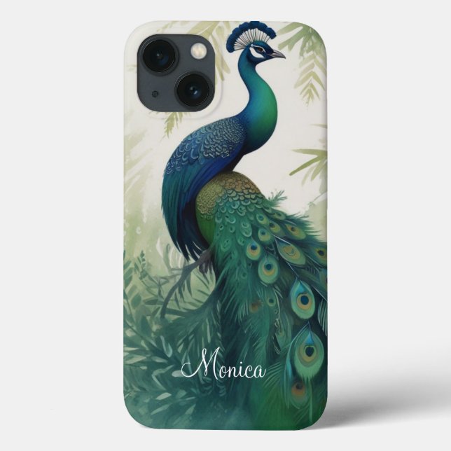 Elegant Peacock Case-Mate iPhone Hülle (Rückseite)