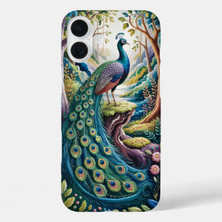 Elégant Peacock dans le Coque forestier enchanté