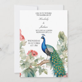 Elegant Peacock Einladung