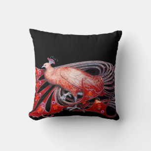 ELEGANT PEACOCK IN ROTEM SCHWARZ KISSEN