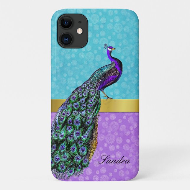 Elegant Peacock iPhone Case-Mate iPhone Hülle (Rückseite)