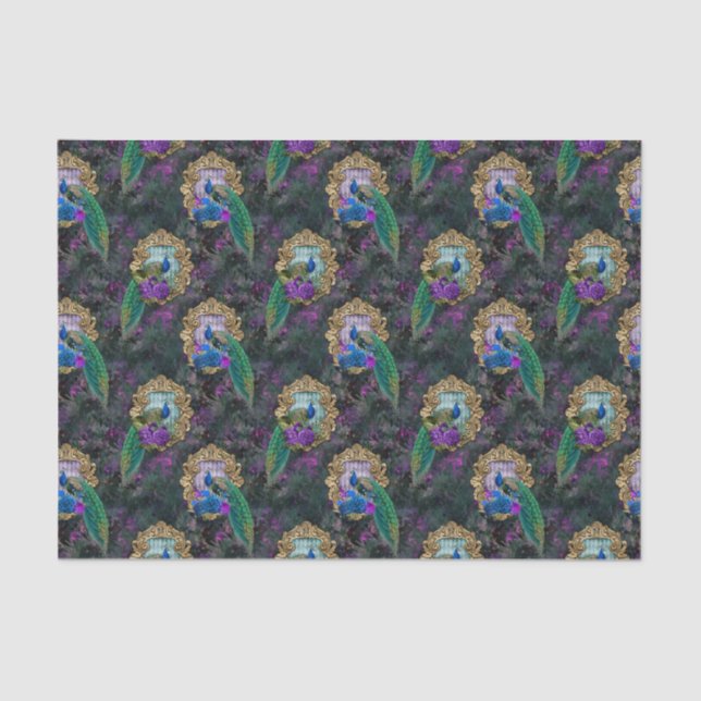 Elegant Peacock Seidenpapier (Vorderseite)