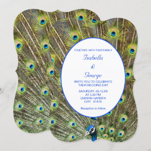 Elegant Peacock Wedding Einladung