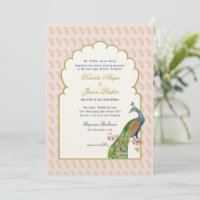 Elegant PeacockPink & Gold  Indian wedding 