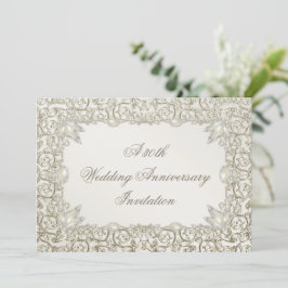 Elegant Pearl 30. Hochzeitstag Einladung