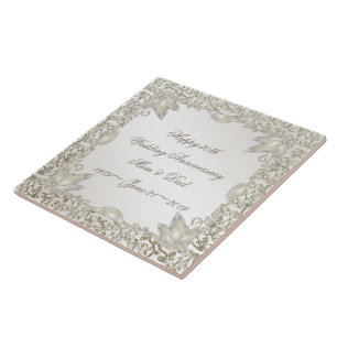 Elegant Pearl 30. Hochzeitstag Fliese