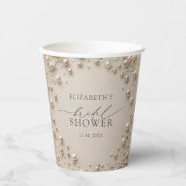 Elegant Pearl Brautparty Pappbecher