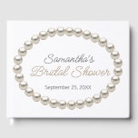 Elegant Pearl Necklace Brautparty Gästebuch<br><div class="desc">Mit diesem Brautparty Gästebuch zum Thema Perlen können Sie von Ihren Lieben herzliche Botschaften und Wünsche erleben. Mit seinem eleganten Perlenhalsgeflecht und seinem anpassbaren Text eignet sich dieser stilvolle Sake perfekt zum Gedenken an Ihren besonderen Tag. Dieses Gästebuch eignet sich ideal für Brautpartys, Verlobungsfeiern und Hochzeitsfeiern und fügt Ihrer Veranstaltung...</div>