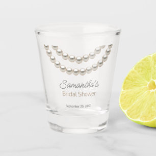 Elegant Pearl Necklace Brautparty Schnapsglas