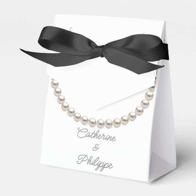 Elegant Pearl Wedding Geschenkschachtel (Vorderseite)