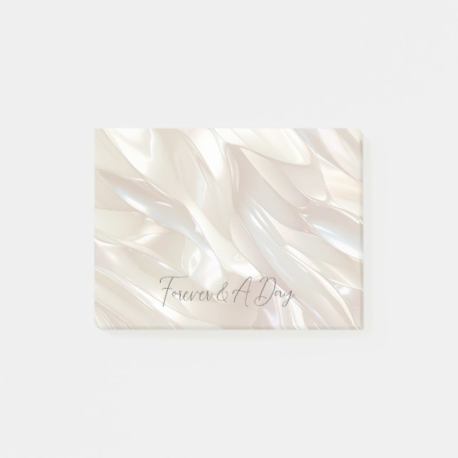 Elegant Pearl White Muschel Abstrakt Post-it Klebezettel (Vorderseite)