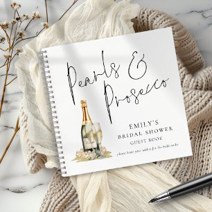 Elegant Pearls Prosecco Fête des mariées Livre d'i