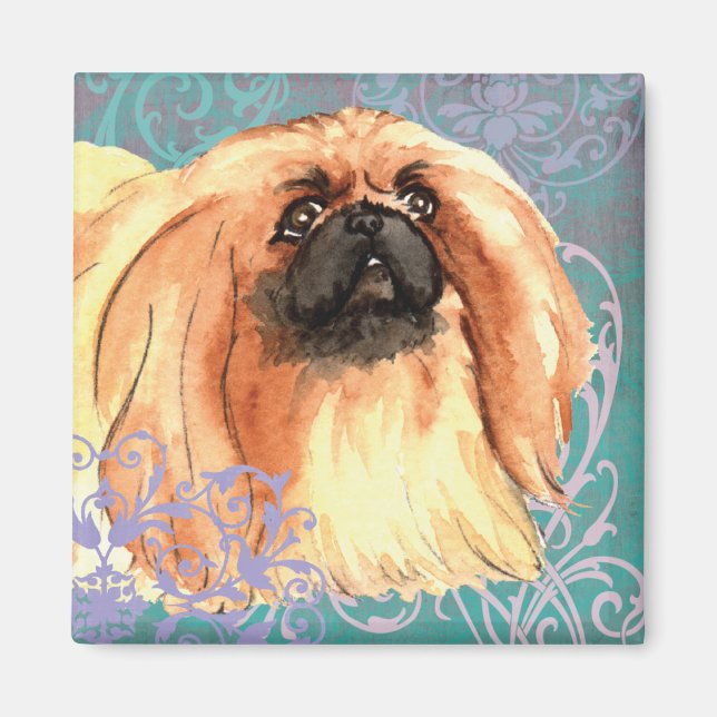 Elegant Pekingese Magnet (Vorne)