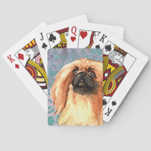 Elegant Pekingese Spielkarten
