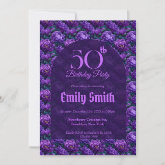 Elegant Peonies Flower 10Th Birthday Einladung