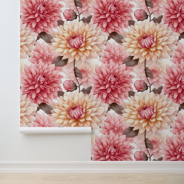 Élégant Peonies papier peint floral (Application)