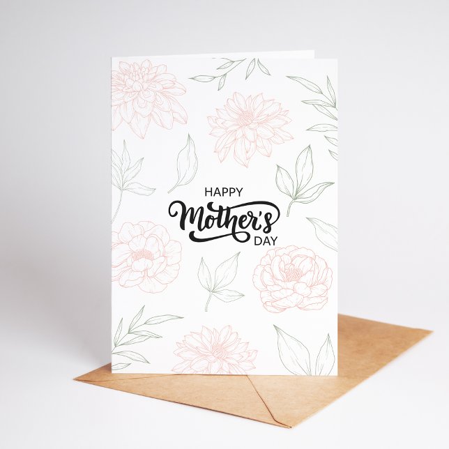 Elegant Peony Floral Mother’s Day Card Karte (Von Creator hochgeladen)