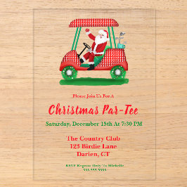 Elegant Père Noël Golf Christmas Party Invitation