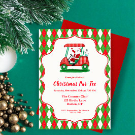 Elegant Père Noël Golf Christmas Party Invitation