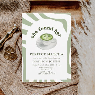 Elegant Perfect Matcha Brautparty Einladung