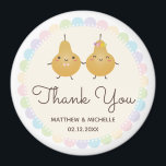 Elegant Perfect Pear Whimsical Wedding Vielen Dank Magnet<br><div class="desc">Elegant Perfect Pear Whimsical Wedding Danke Magnet</div>