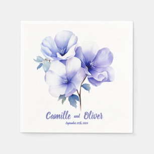Elegant Periwinkle 2: Personalisierte Hochzeit Nap Serviette