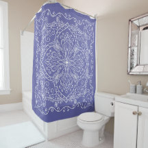 Elegant Periwinkle Blue Blüh Pattern Lila