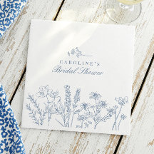 Elegant Periwinkle Blue Wildblume Brautparty